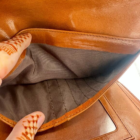 Brahmin brown genuine croc leather bifold wallet folder money holder clutch - Picture 7 of 13